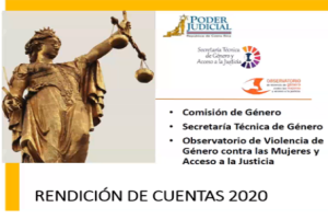 Rendición de cuentas Comisión y Secretaría Técnica de Género y Acceso a la Justicia, año 2020